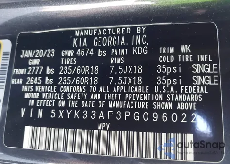 2023 Kia Sportage Ex from USA, damaged, VIN 5XYK33AF3PG096022